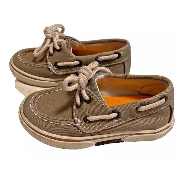 Sperry Other - Sperry Top Sider shoes toddler boys 6.5 medium beige/gray boat style flat heel